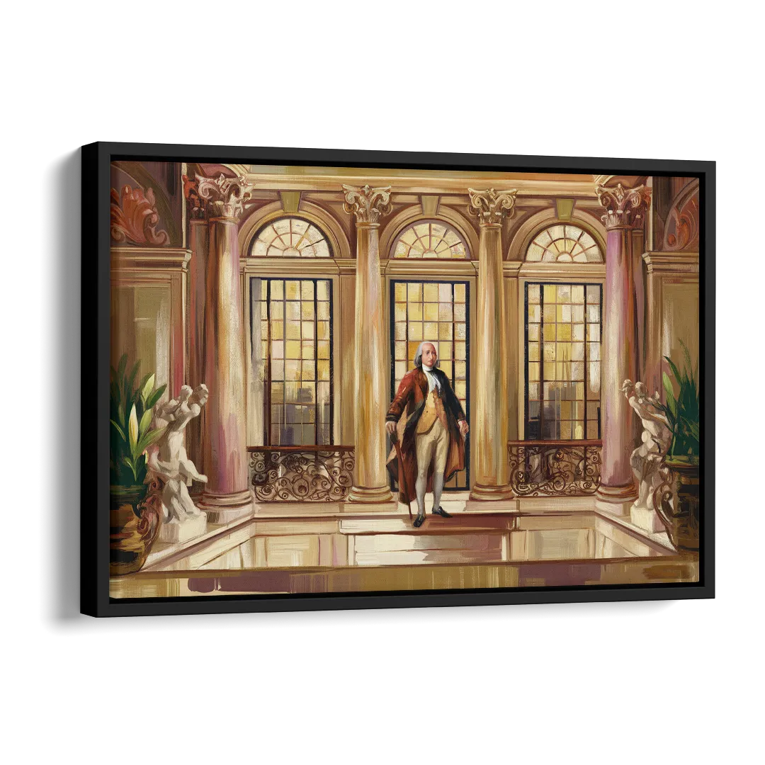 Franklin Architectural Beauty Side - Black Canvas Wall Art