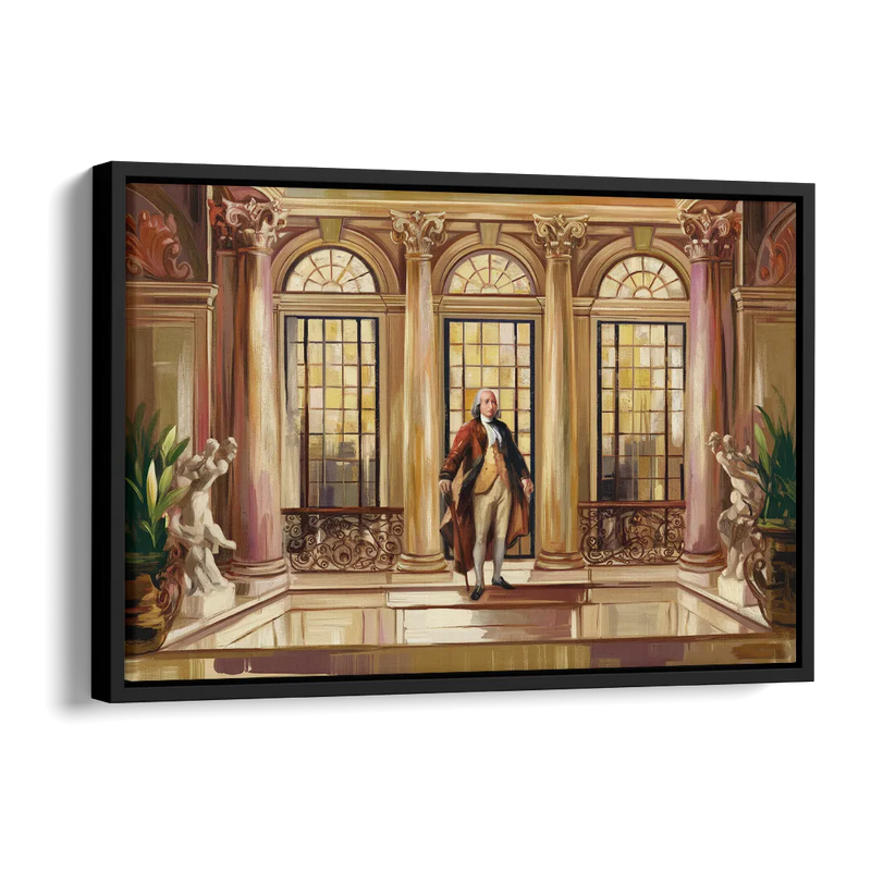 Franklin Architectural Beauty Side - Black Canvas Wall Art