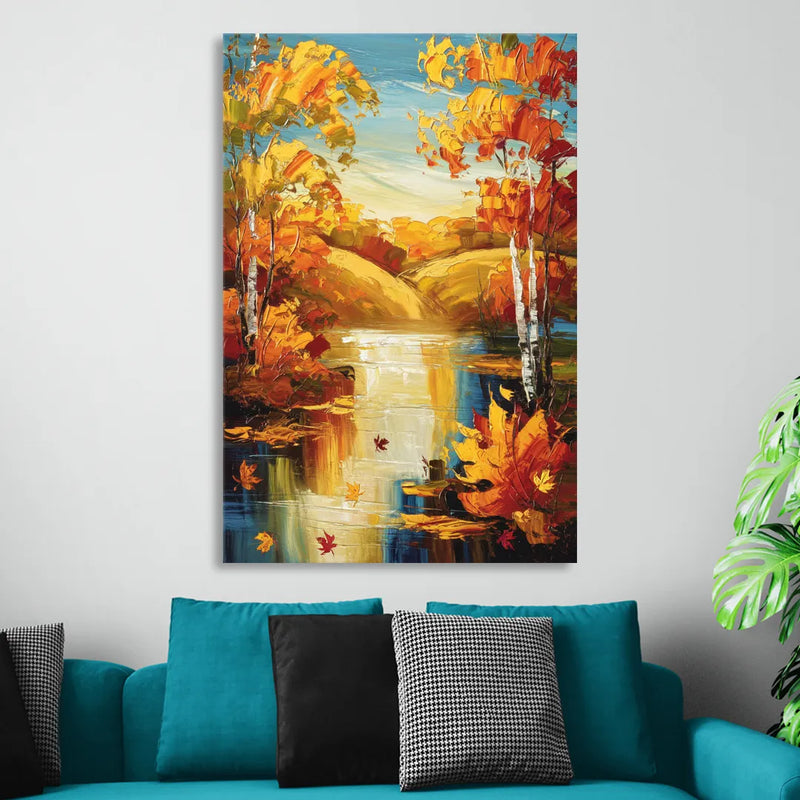 Franklin Autumn Vibes Living Room - Canvas Wall Art