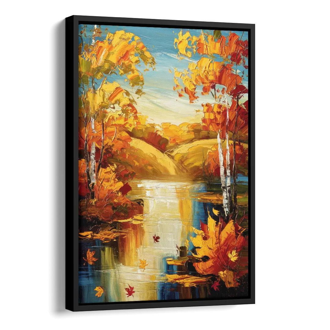 Franklin Autumn Vibes Side - Black Canvas Wall Art