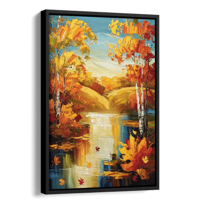 Franklin Autumn Vibes Side - Black Canvas Wall Art