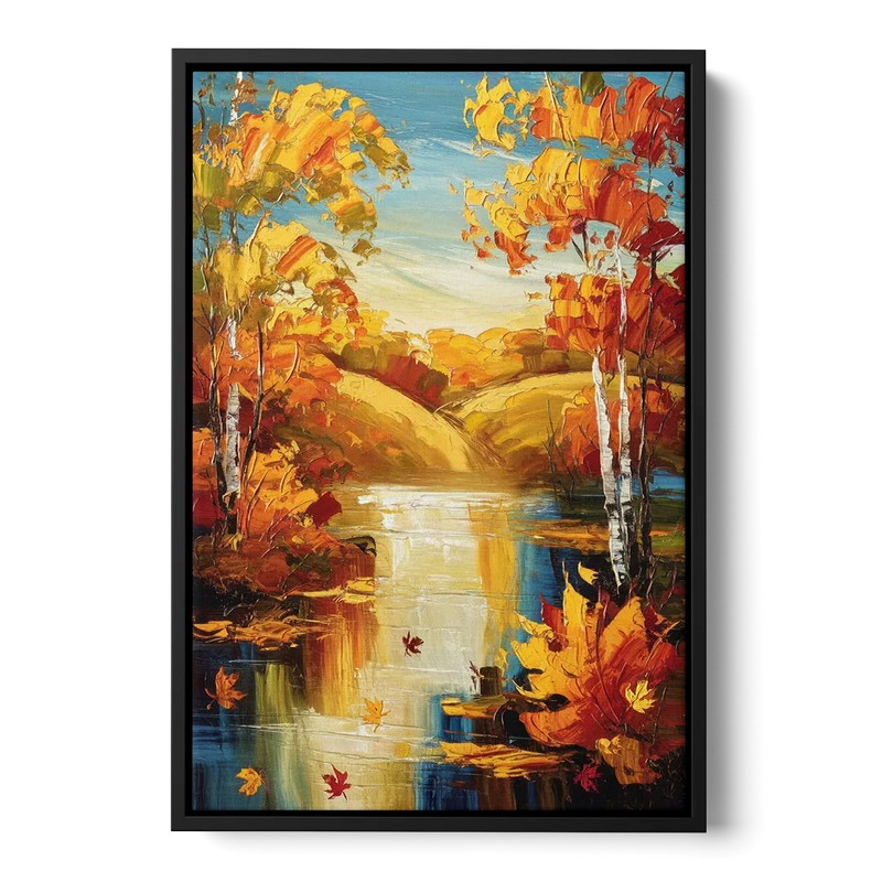 Franklin Autumn Vibes Front - Black Canvas Wall Art