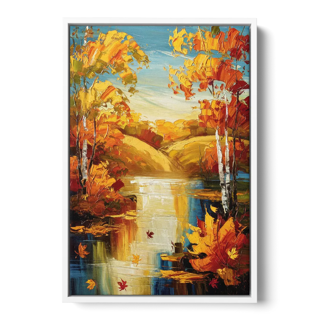 Franklin Autumn Vibes Front - White Canvas Wall Art