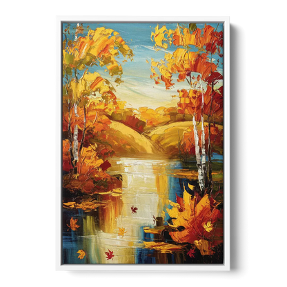 Franklin Autumn Vibes Front - White Canvas Wall Art