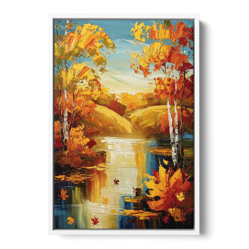 Franklin Autumn Vibes Front - White Canvas Wall Art