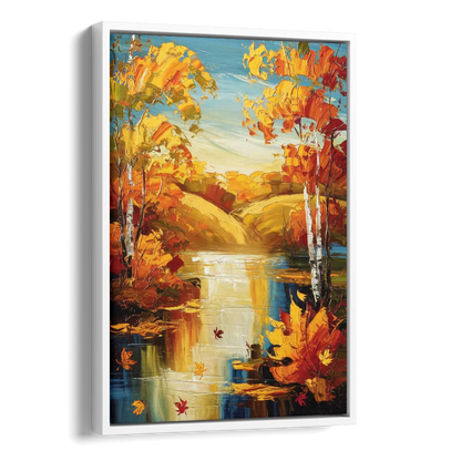 Franklin Autumn Vibes Side - White Canvas Wall Art