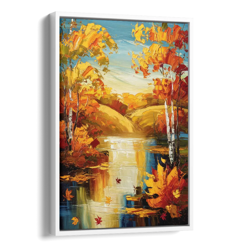 Franklin Autumn Vibes Side - White Canvas Wall Art