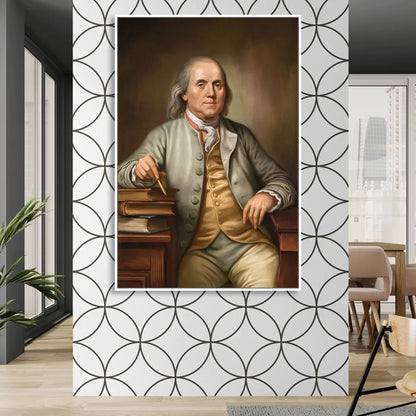 Franklin Cultural Heritage Living Room - White Canvas Wall Art