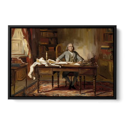 Franklin Historic Charm Front - Black Canvas Wall Art