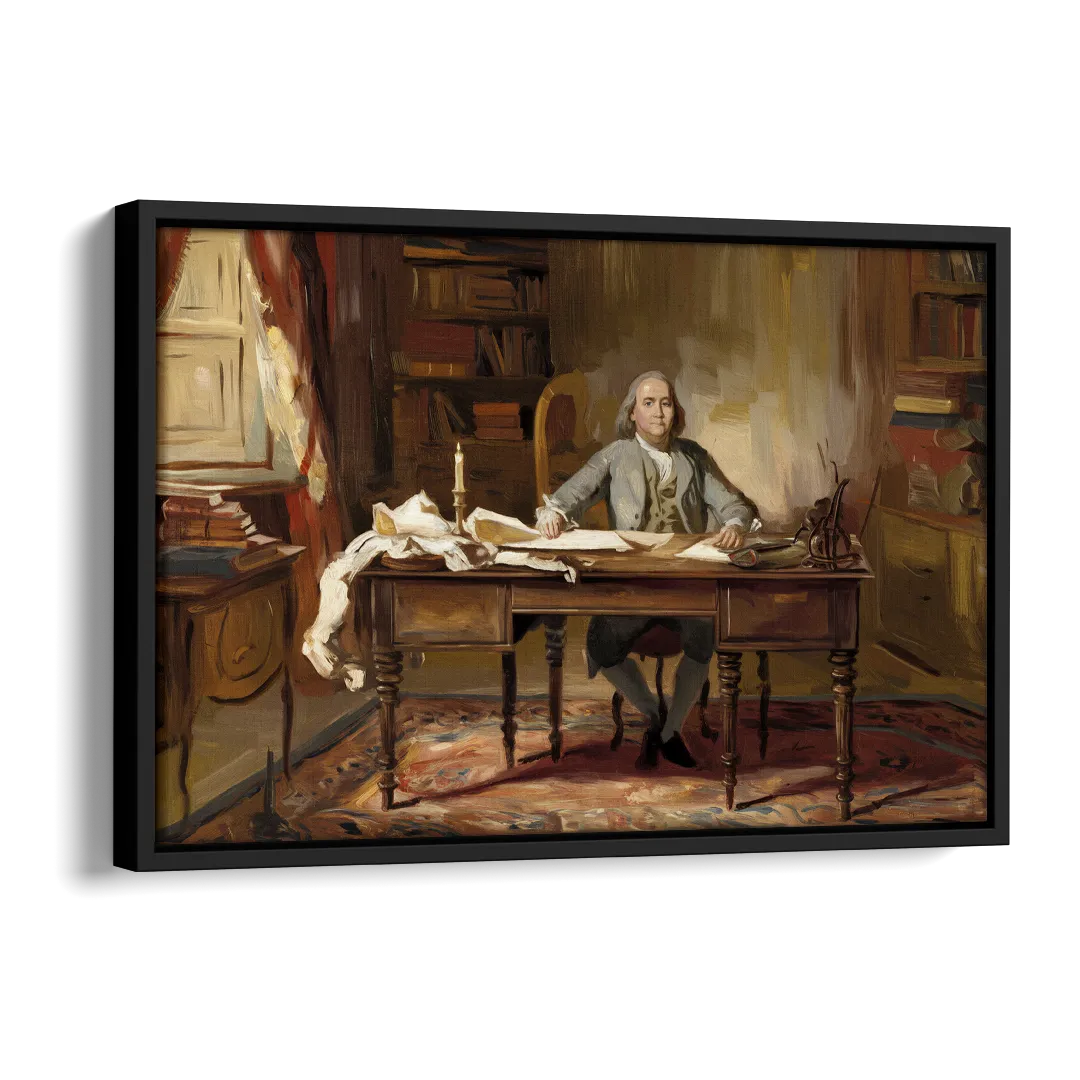 Franklin Historic Charm Side - Black Canvas Wall Art