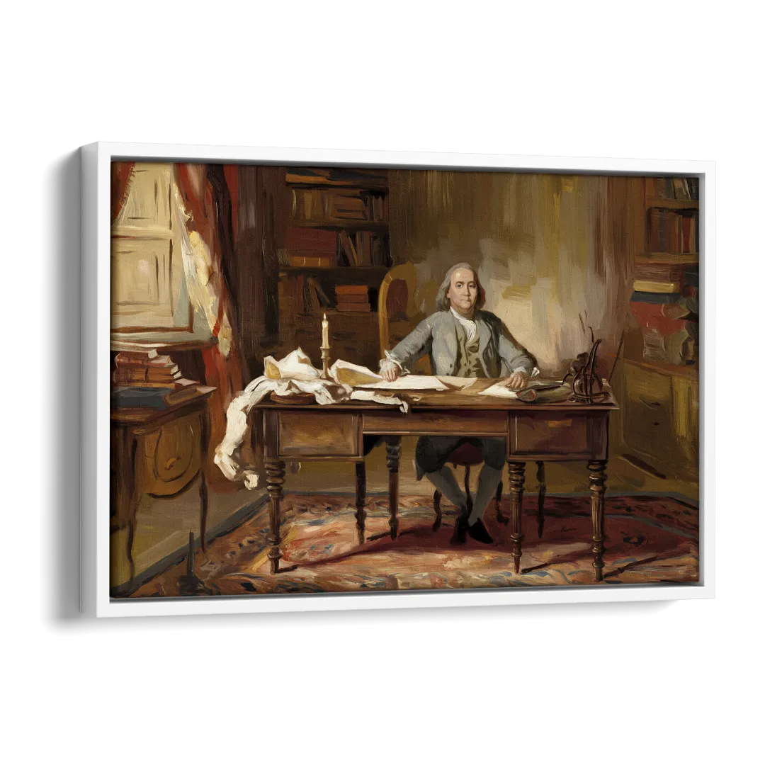 Franklin Historic Charm Side - White Canvas Wall Art