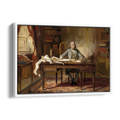 Franklin Historic Charm Side - White Canvas Wall Art