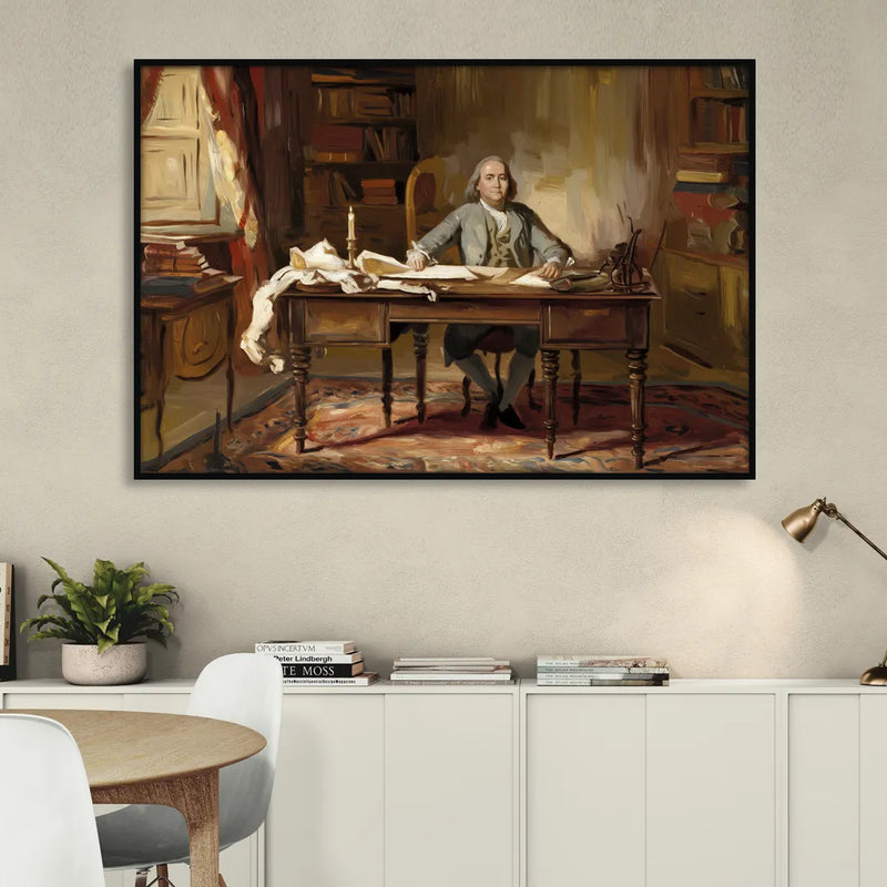 Franklin Historic Charm Sitting Room - Black Canvas Wall Art