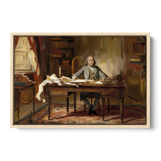 Franklin Historic Charm - Oak Framed Canvas Wall Art - Front