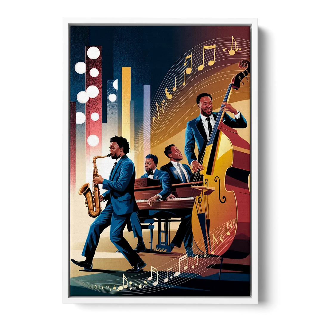 Franklin Music Legacy Front - White Canvas Wall Art