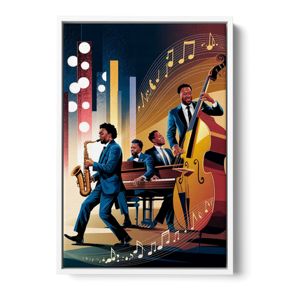 Franklin Music Legacy Front - White Canvas Wall Art