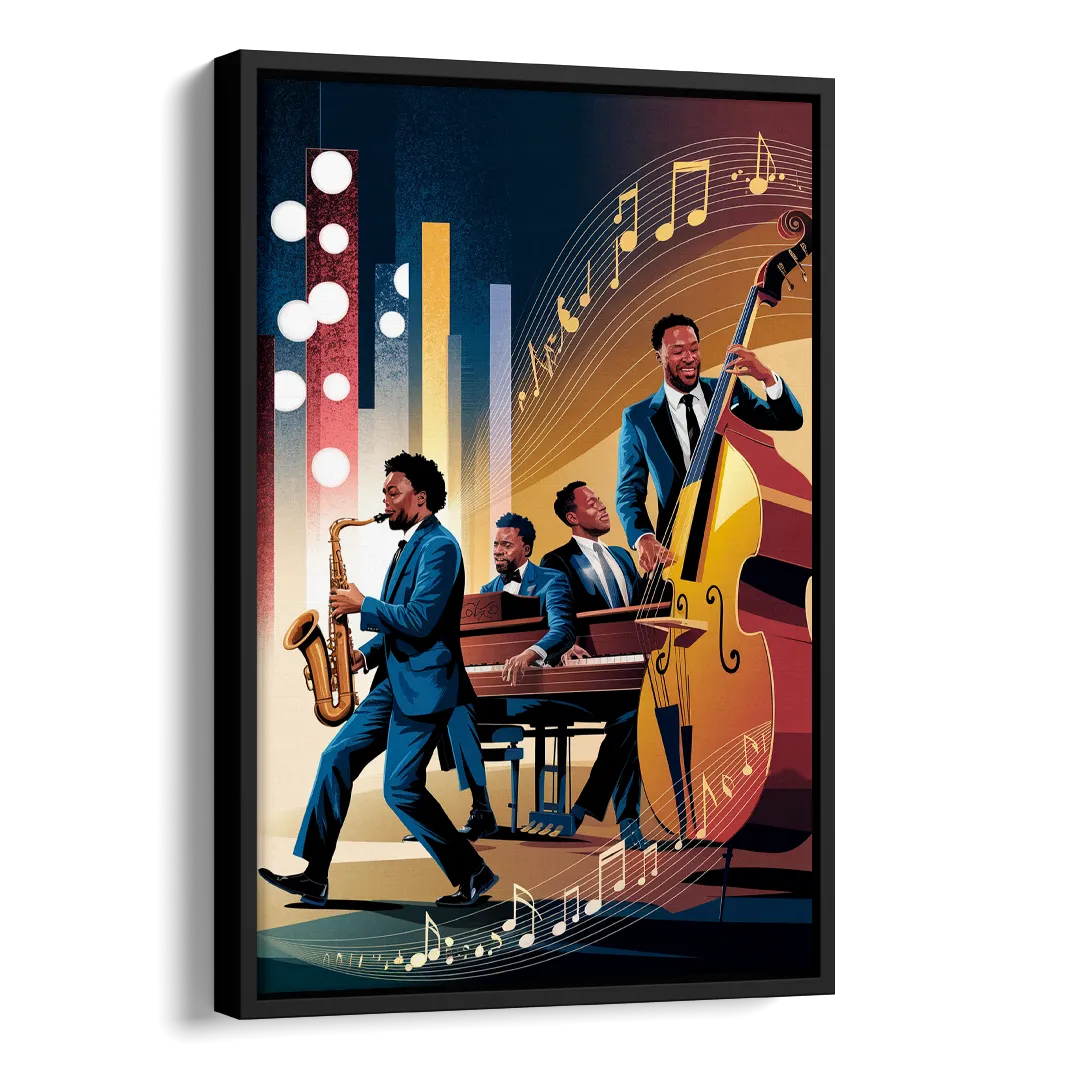 Franklin Music Legacy Side - Black Canvas Wall Art