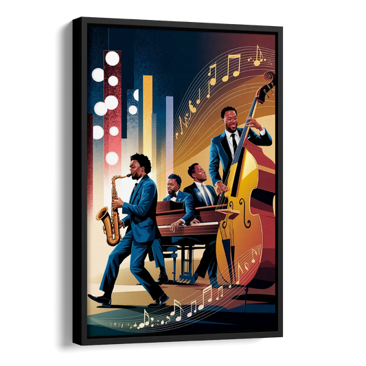 Franklin Music Legacy Side - Black Canvas Wall Art