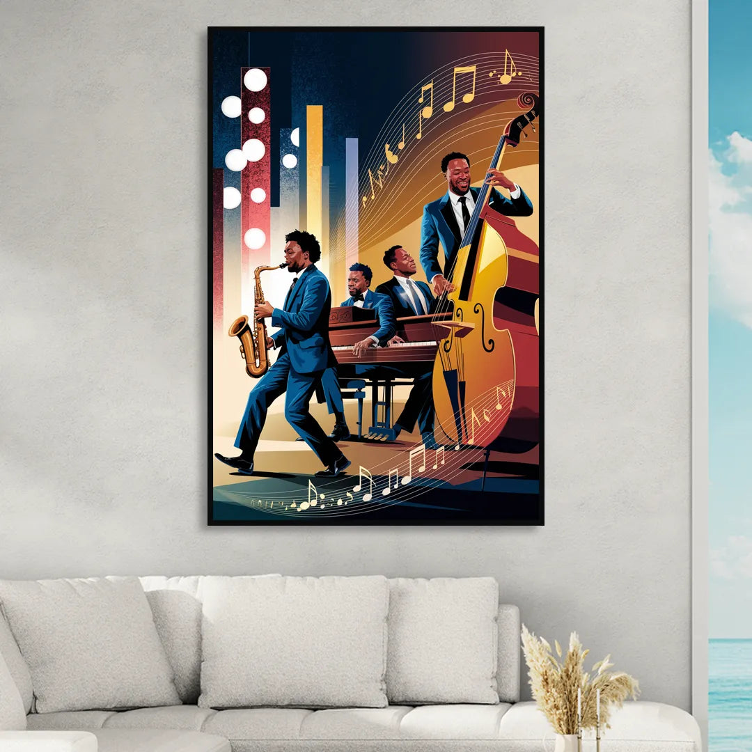 Franklin Music Legacy Sitting Room - Black Canvas Wall Art