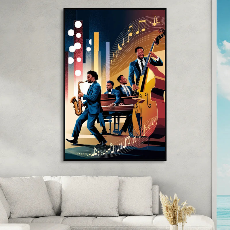 Franklin Music Legacy Sitting Room - Black Canvas Wall Art