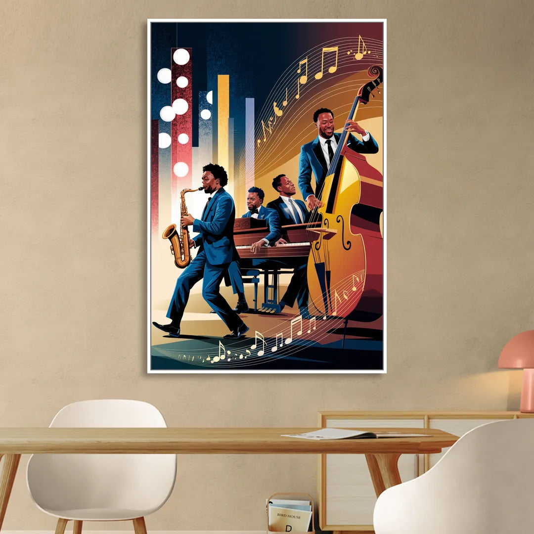 Franklin Music Legacy Sitting Room - White Canvas Wall Art