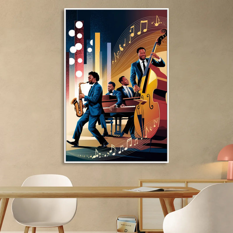 Franklin Music Legacy Sitting Room - White Canvas Wall Art