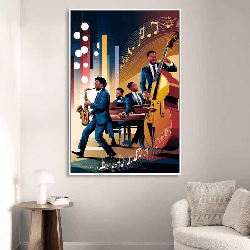 Franklin Music Legacy Living Room - White Canvas Wall Art