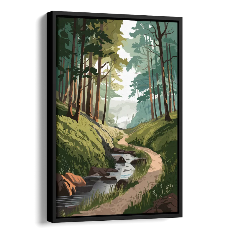 Franklin Nature Trails Side - Black Canvas Wall Art