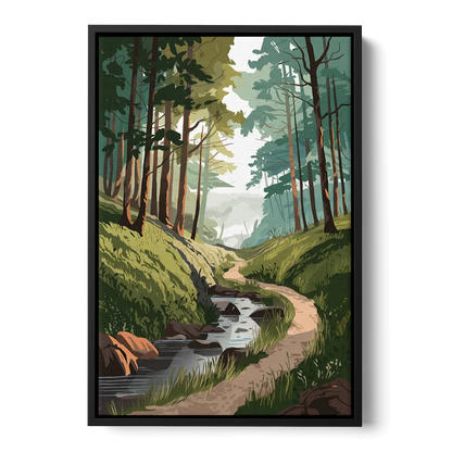 Franklin Nature Trails Front - Black Canvas Wall Art