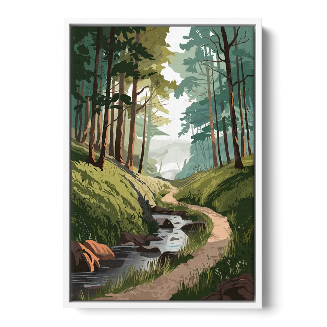 Franklin Nature Trails Front - White Canvas Wall Art