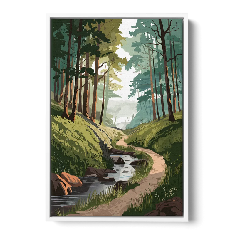 Franklin Nature Trails Front - White Canvas Wall Art