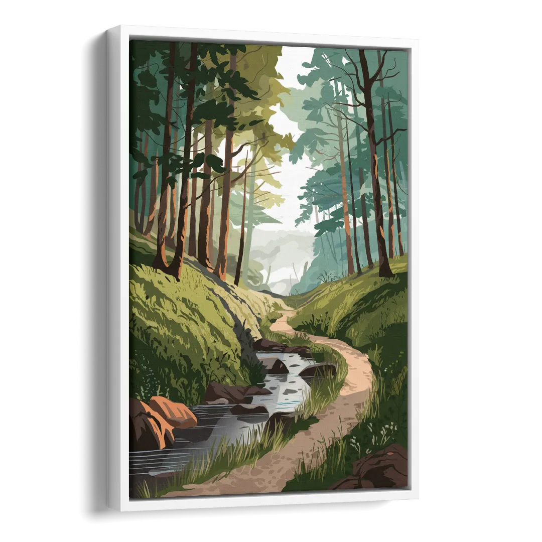 Franklin Nature Trails Side - White Canvas Wall Art