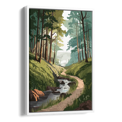 Franklin Nature Trails Side - White Canvas Wall Art