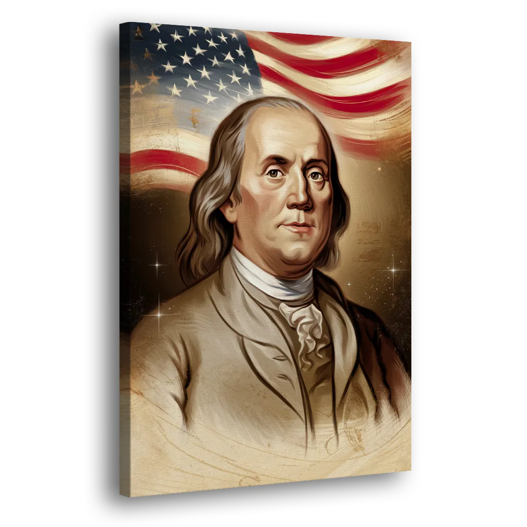 Franklin Patriotic Spirit Side - Canvas Wall Art