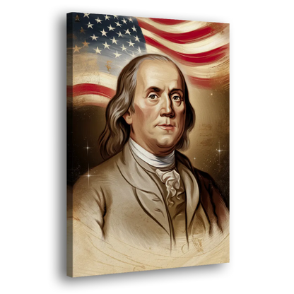 Franklin Patriotic Spirit Side - Canvas Wall Art