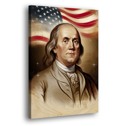 Franklin Patriotic Spirit Side - Canvas Wall Art