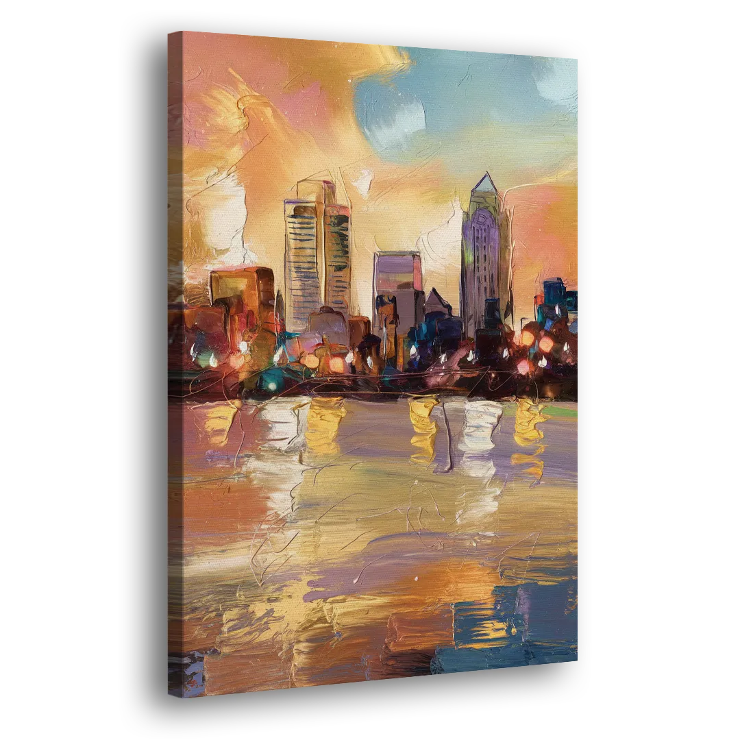 Franklin Skyline View Side - Canvas Wall Art