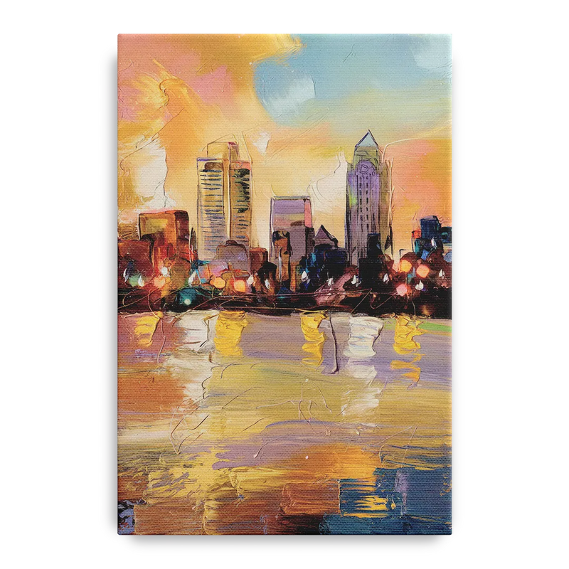 Franklin Skyline View Front - Canvas Wall Art