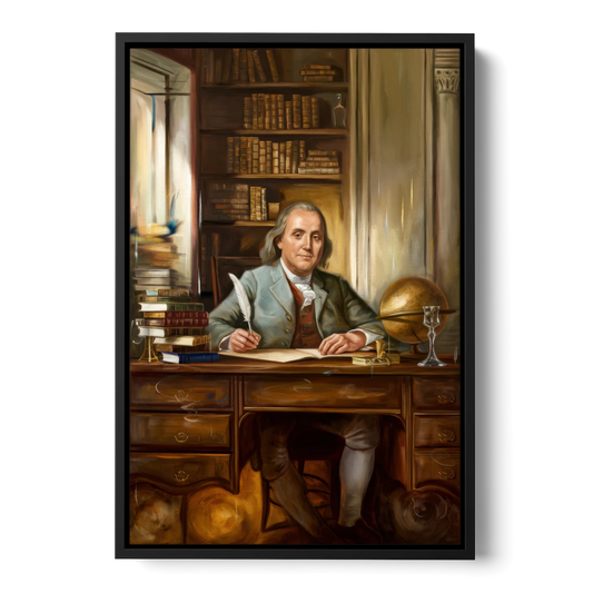 Franklin Timeless Elegance - Black Framed Canvas Wall Art - Front