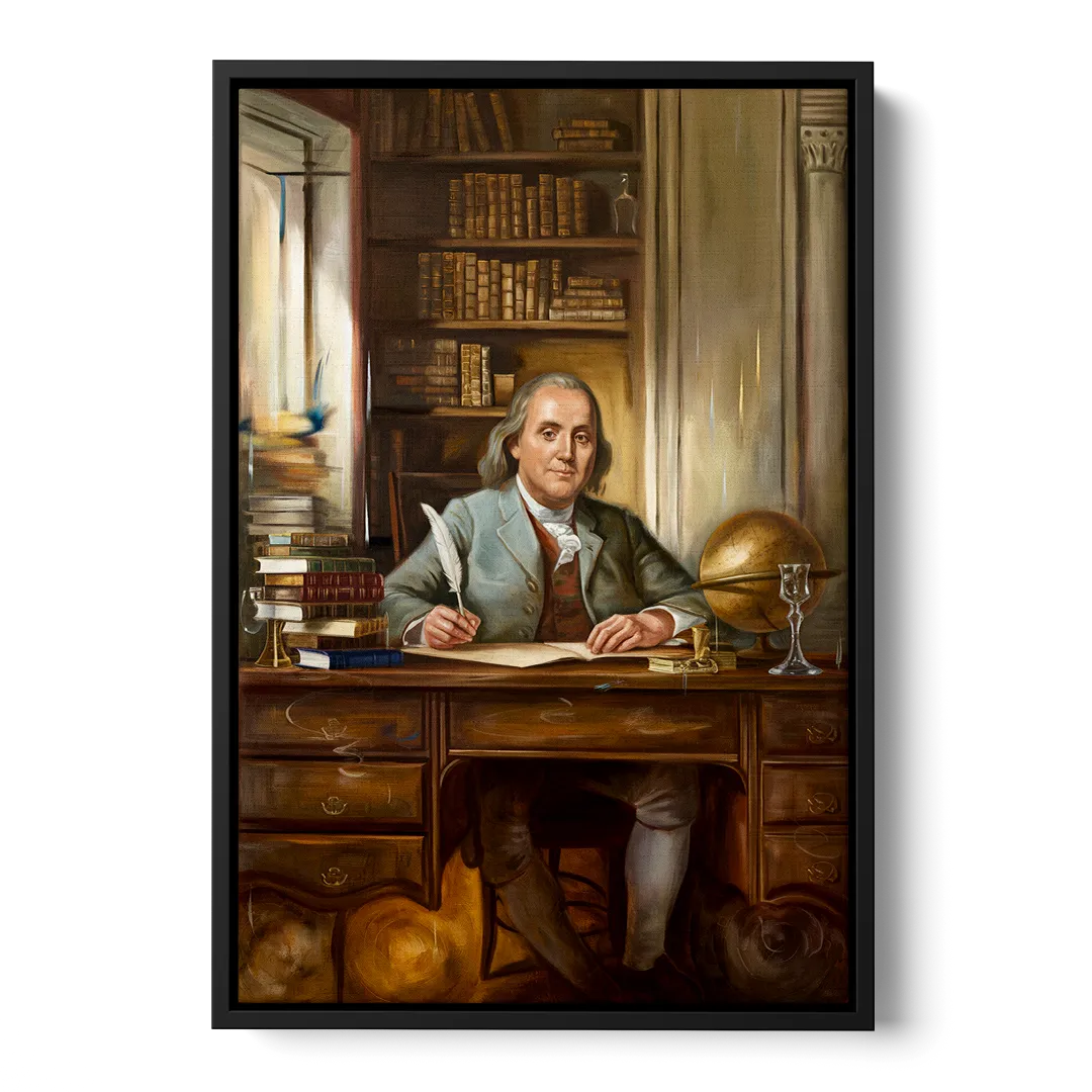 Franklin Timeless Elegance Front - Black Canvas Wall Art