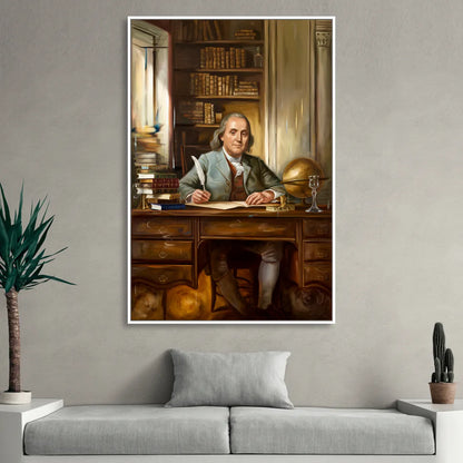 Franklin Timeless Elegance Sitting Room - White Canvas Wall Art