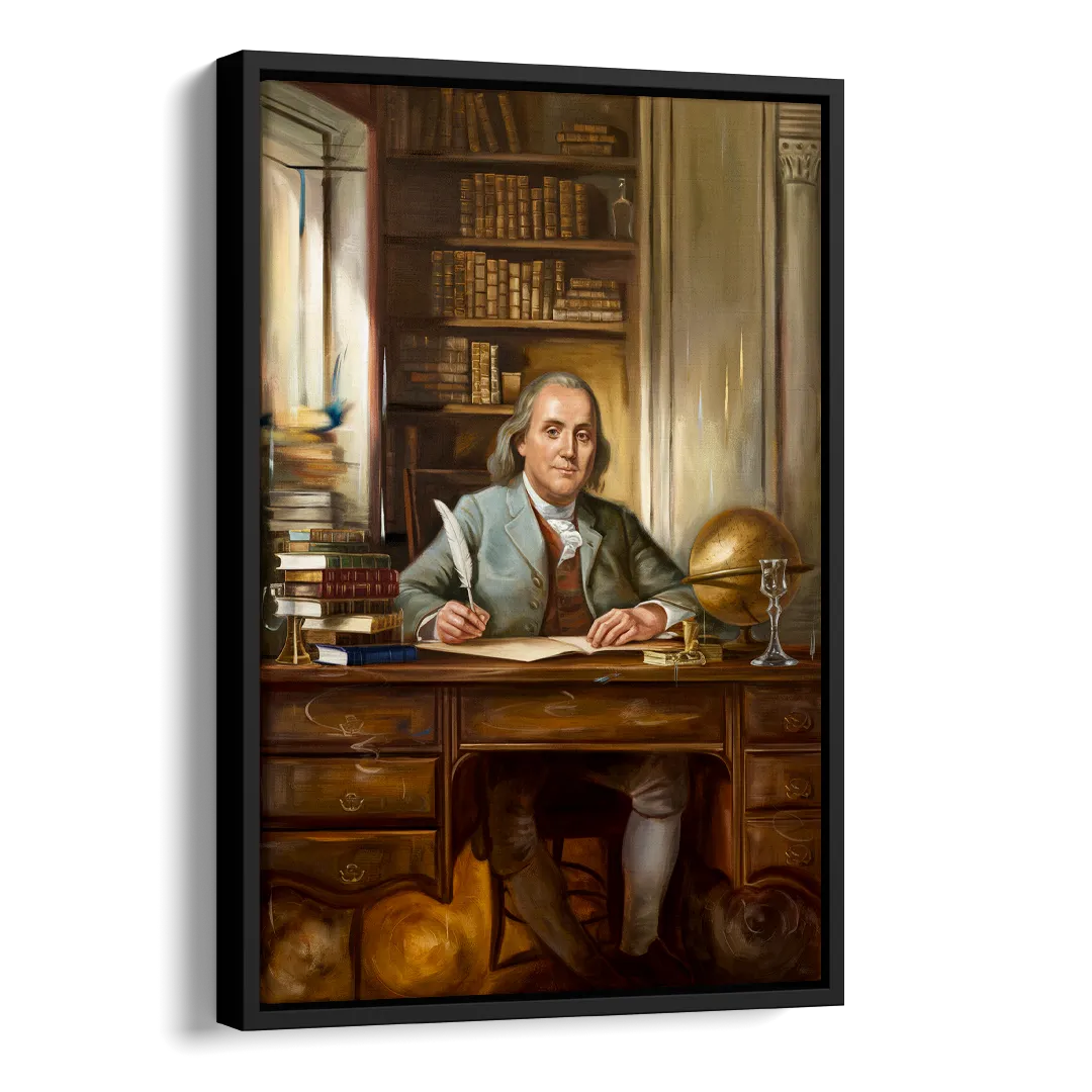 Franklin Timeless Elegance Side - Black Canvas Wall Art