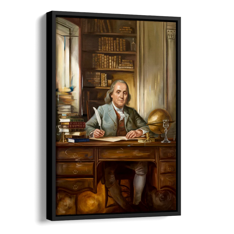 Franklin Timeless Elegance Side - Black Canvas Wall Art