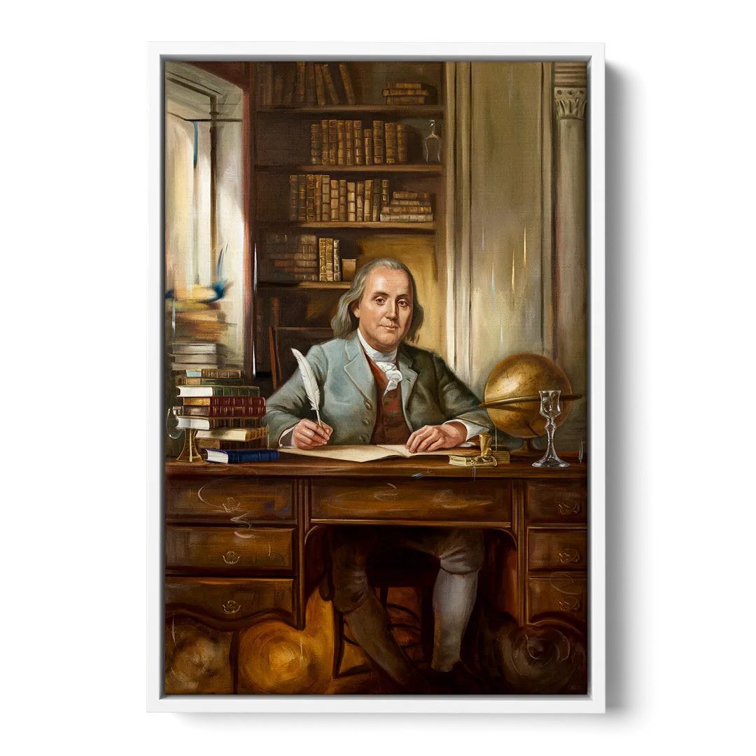 Franklin Timeless Elegance Front - White Canvas Wall Art