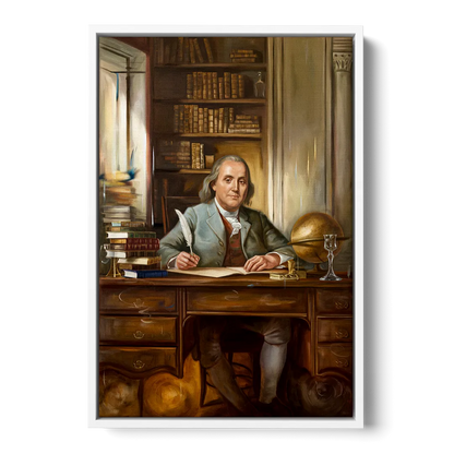 Franklin Timeless Elegance Front - White Canvas Wall Art