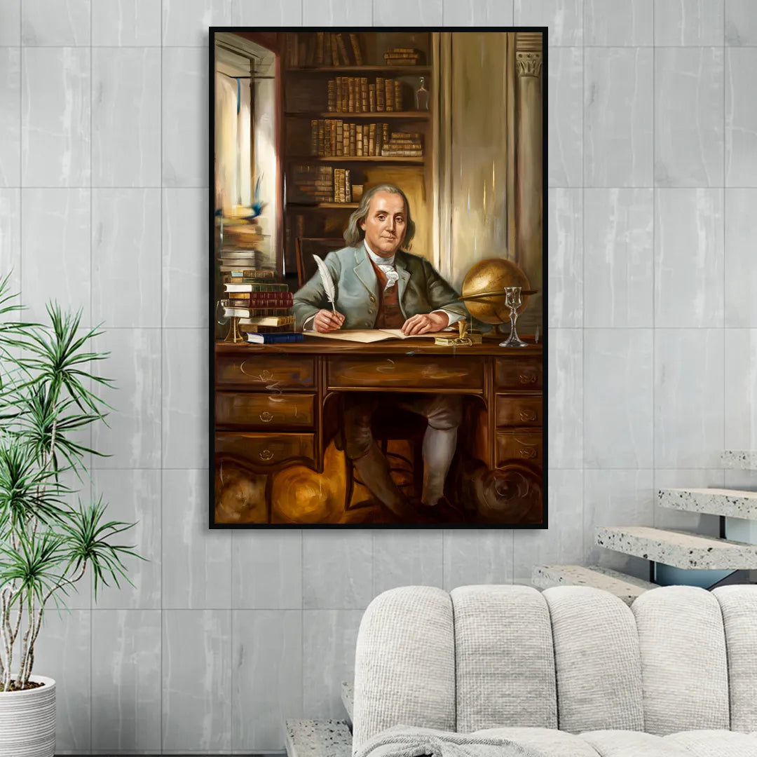 Franklin Timeless Elegance Living Room - Black Canvas Wall Art