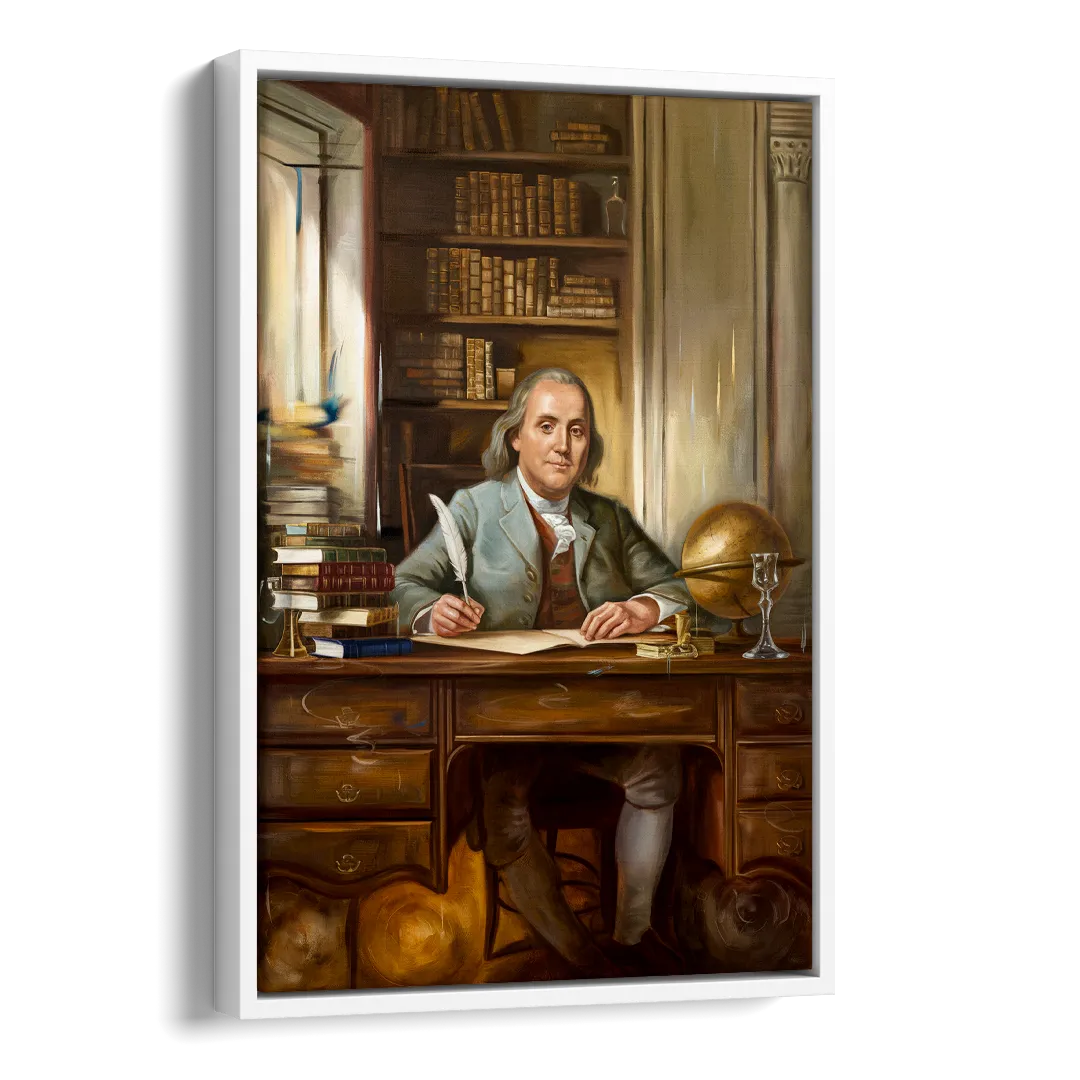 Franklin Timeless Elegance Side - White Canvas Wall Art