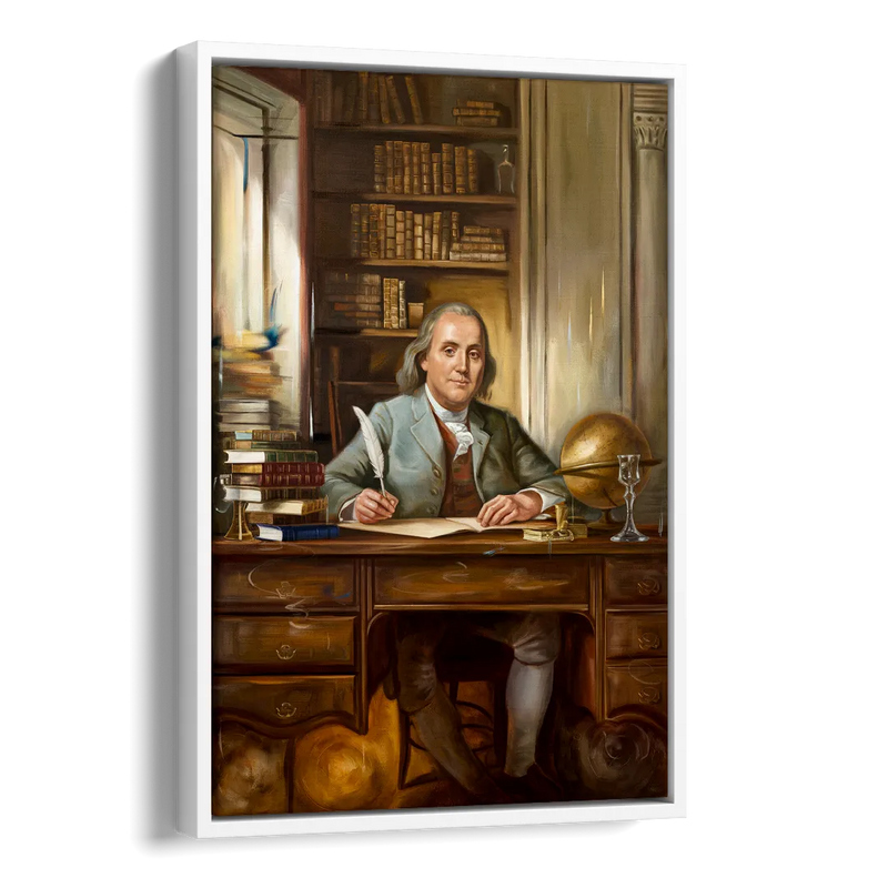 Franklin Timeless Elegance Side - White Canvas Wall Art