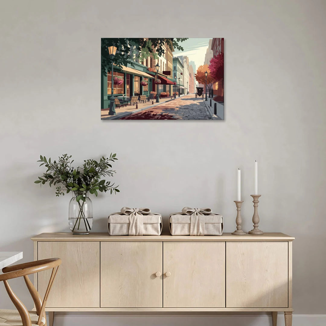 Franklin Vintage Streets - Canvas Wall Art - Coffee Table - 36x24