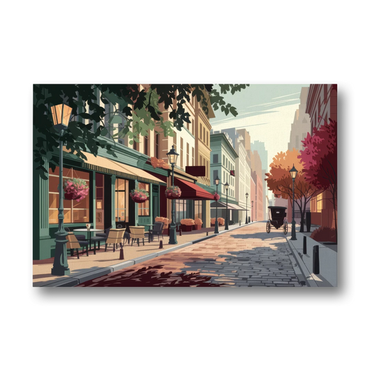 Franklin Vintage Streets - Canvas Wall Art - Front
